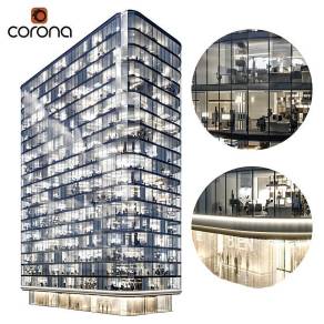 现代办公楼单体建筑外观